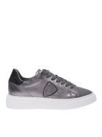 Sneakers Temple in pelle color antracite