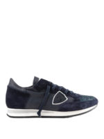 Sneaker Tropez blu in pelle e suede