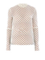 Blusa in pizzo con collo alto