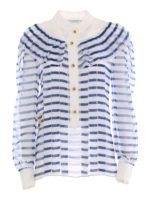 Blusa in chiffon a righe