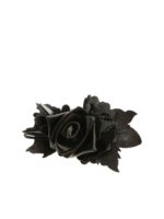 Spilla floreale nera