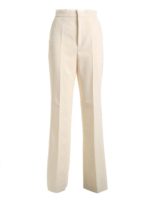 Pantalone a zampa in cady color crema