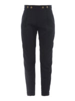 Pantaloni con bottoni dorati