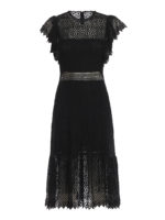 Abito in macrame nero con trasparenze