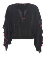 Maglia in misto lana con ruches