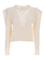 Maglione girocollo tricot bianco