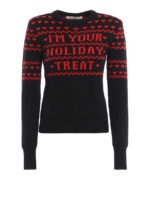 Pull in lana jacquard nero