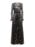 Abito lungo ricamato con paillettes