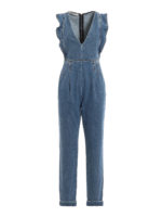 Tuta in denim con ruches