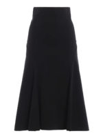 Gonna svasata nera in jersey punto stoffa
