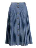 Gonna plissettata con bottoni