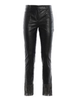 Pantaloni in simil pelle con frange