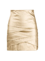 Minigonna drappeggiata laminata