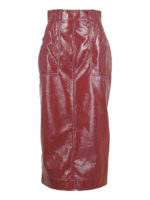 Tubino midi in finta pelle