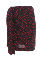 Minigonna in crepe di viscosa a pois