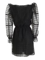 Abito nero in tulle ricamato