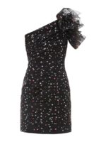 Abito in tulle a pois con fiocco