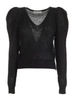Pullover nero con dettaglio spalline