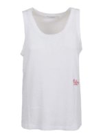 Canotta in cotone con ricamo