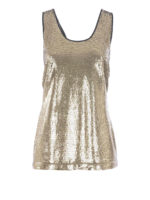 Top dorato con paillettes