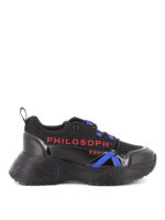 Sneaker chunky nere con stampa logo