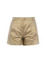 Shorts in ecopelle dorati