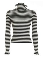 Dolcevita a righe bianco e nero