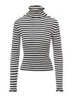 Dolcevita a righe con ruche