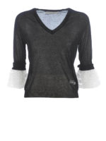 Maglioncino con maniche in pizzo