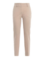 Pantaloni beige in misto lana