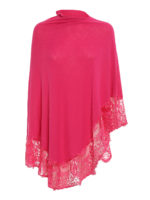 Poncho in misto viscosa con pizzo