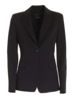 Giacca nera con spalline imbottite