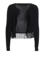 Cardigan Berice con profili sfrangiati