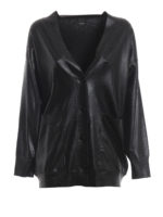 Cardigan Sebbene in viscosa stretch spalmata