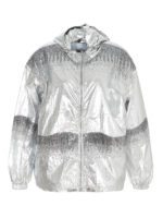 Giacca impermeabile argentata
