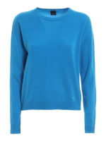 Pull Freesbee in puro cashmere blu
