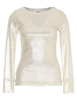 Girocollo in viscosa elasticizzata satinato