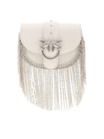Borsa Go-Round Baby Strass Fringe bianca