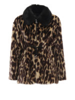 Parka Tangere corto in eco-pelliccia maculata