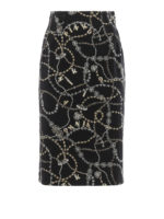 Gonna a tubino Illusione in crepe de chine