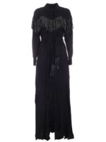 Abito Adolfo nero con frange