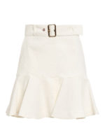 Minigonna in misto lino e viscosa