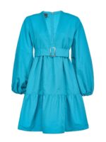 Vestito con cintura colore verde acqua