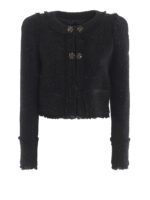 Giacca crop Scucire in tweed di cotone