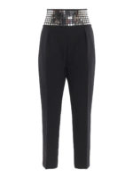 Pantaloni crop Troppo Buono in crepe stretch