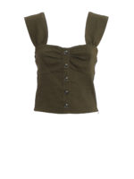 Top Carletto in misto lino e viscosa stretch