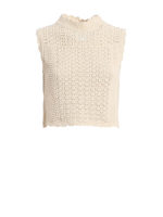 Top crop Cavedano in crochet di cotone