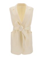 Gilet in lana con cintura