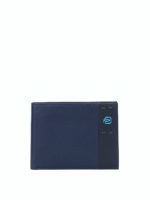 Portafoglio in pelle liscia blu