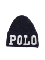 Berretto blu con logo Polo
